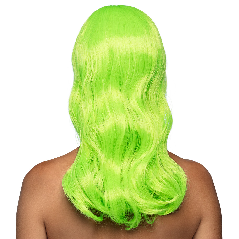 Pruik Chique neongroen UV