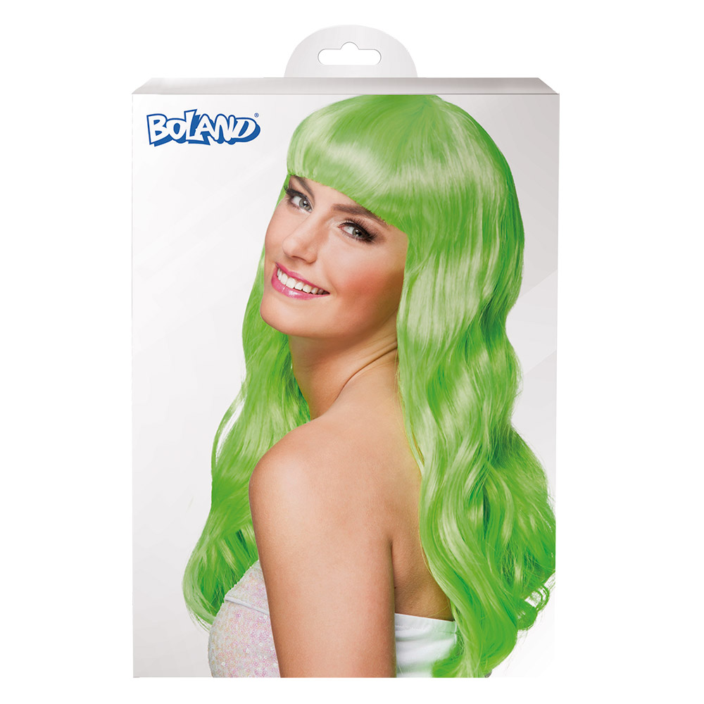 Pruik Chique neongroen UV