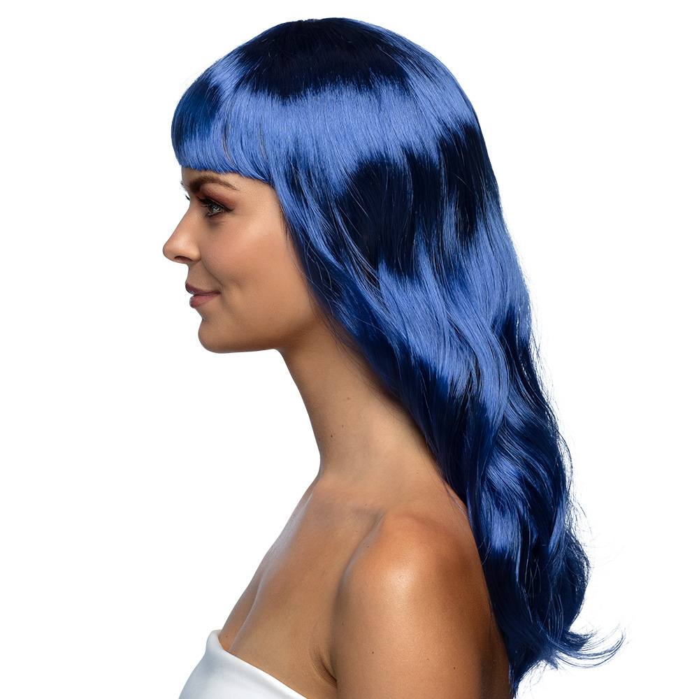 Pruik Chique blauw