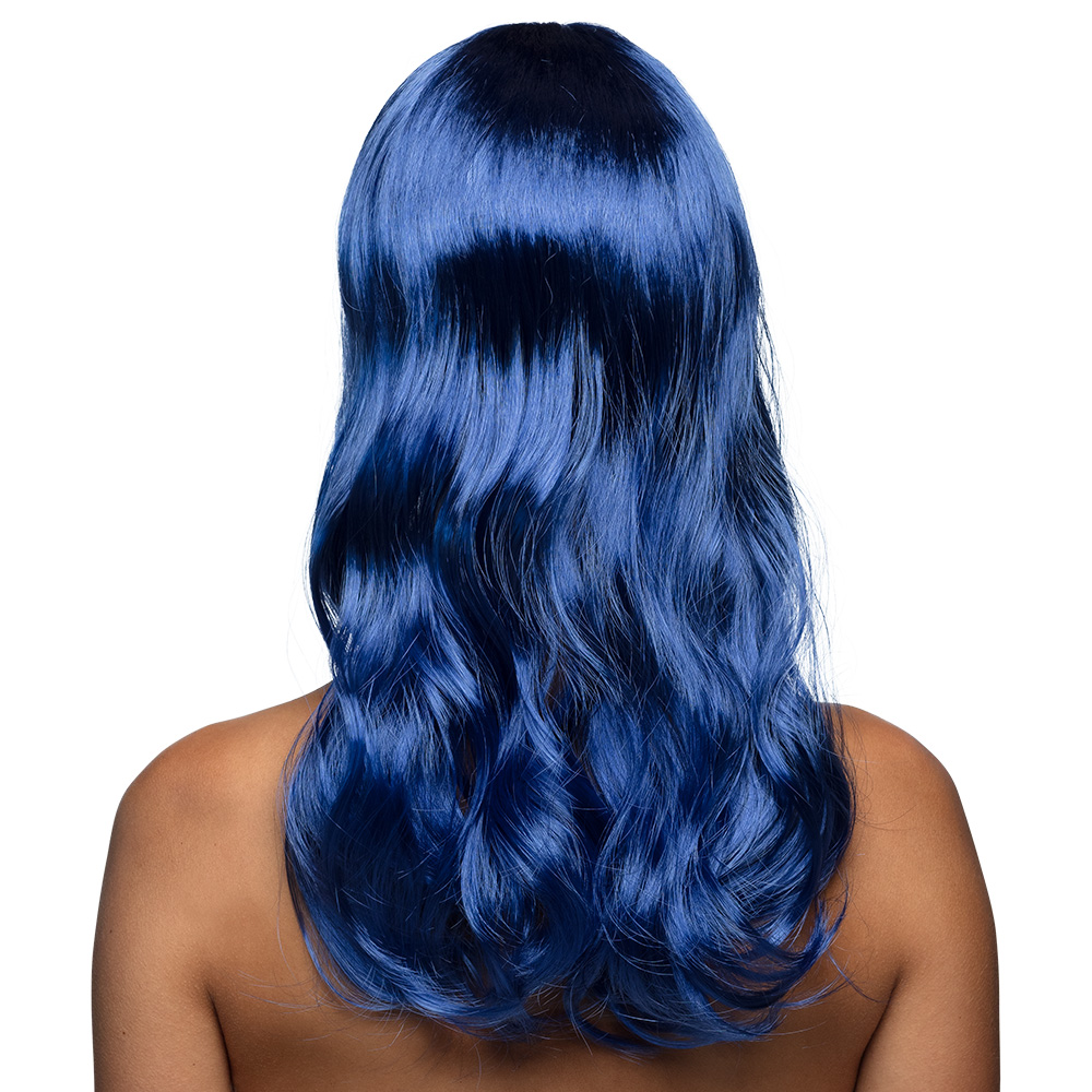 Pruik Chique blauw