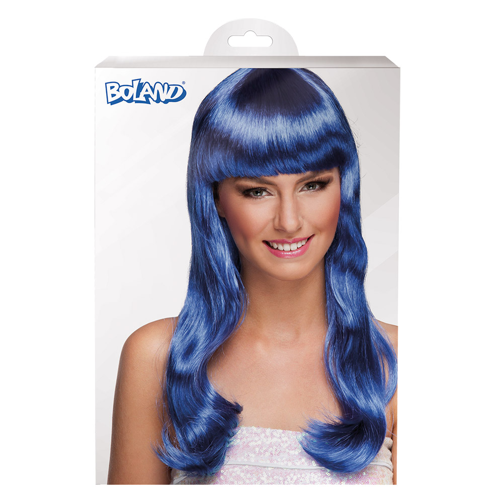 Pruik Chique blauw