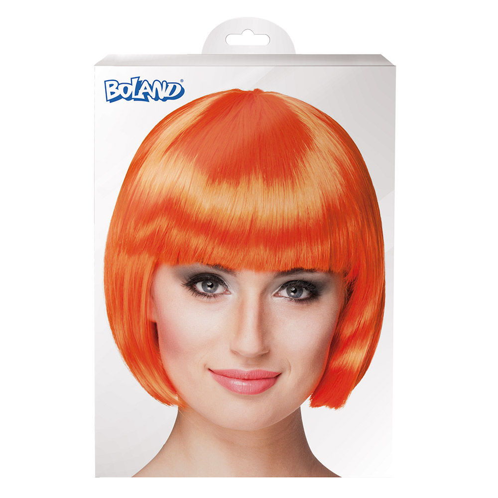 Pruik Cabaret oranje UV