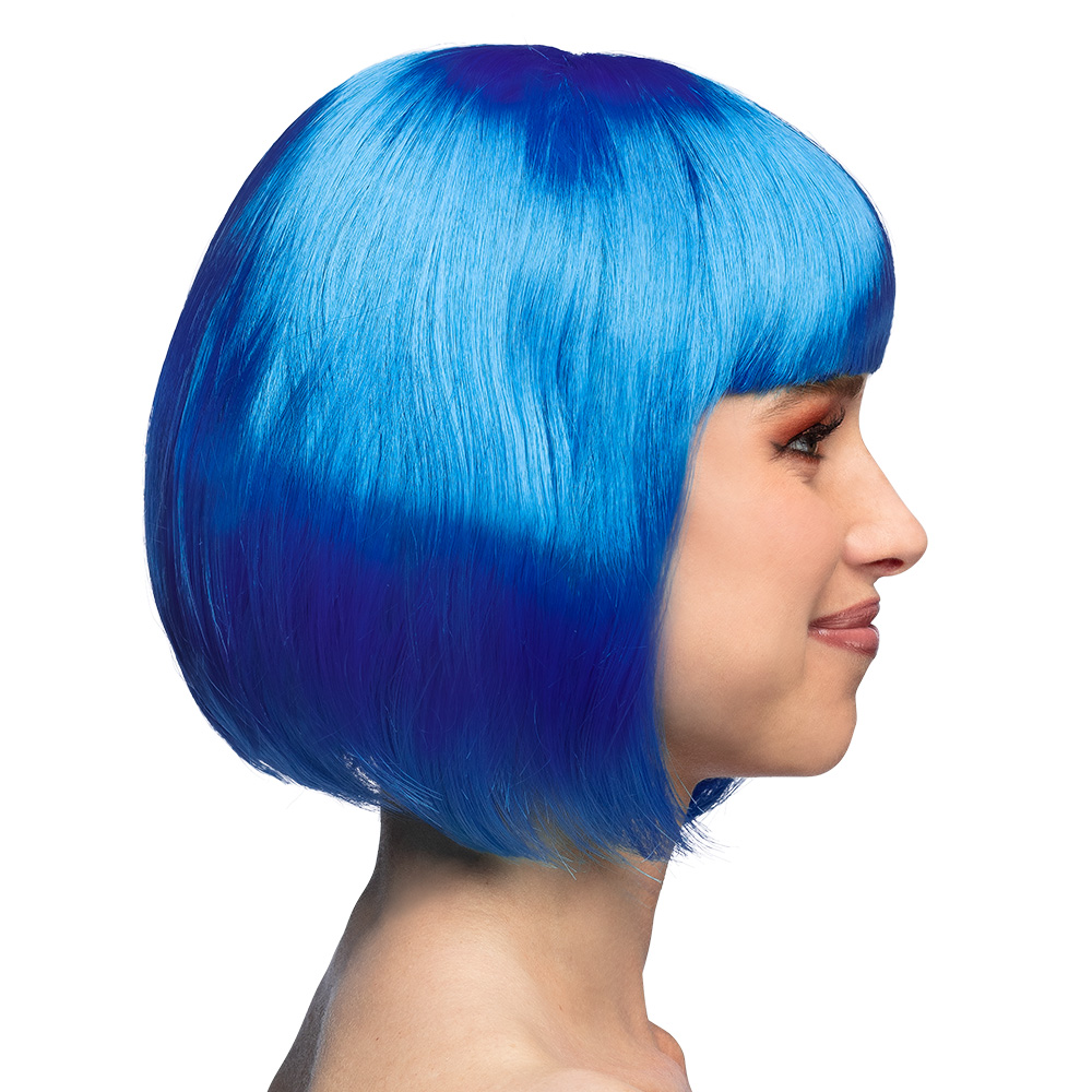 Pruik Cabaret donkerblauw