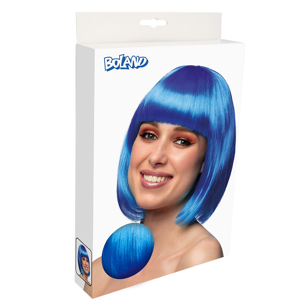 Pruik Cabaret donkerblauw