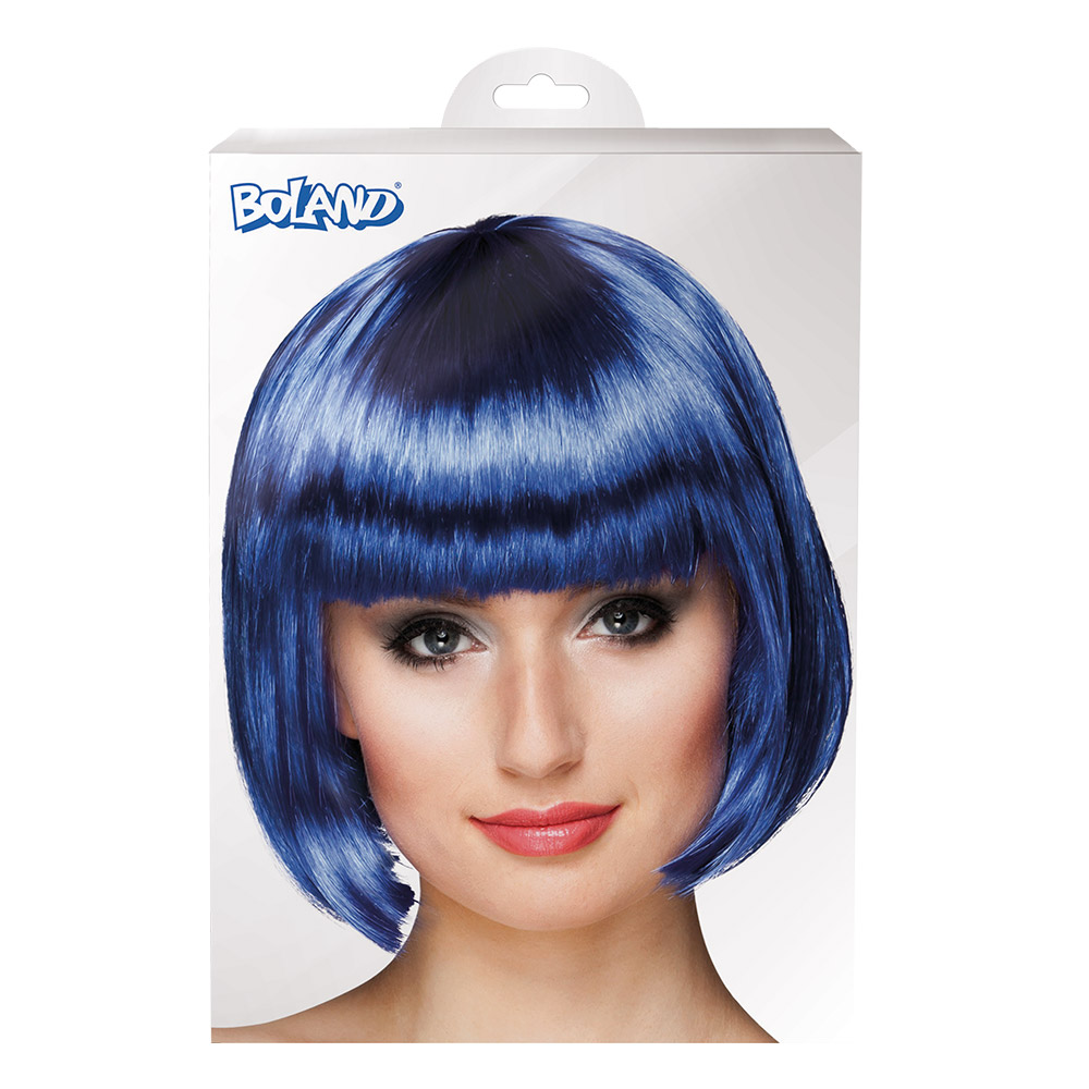 Pruik Cabaret donkerblauw