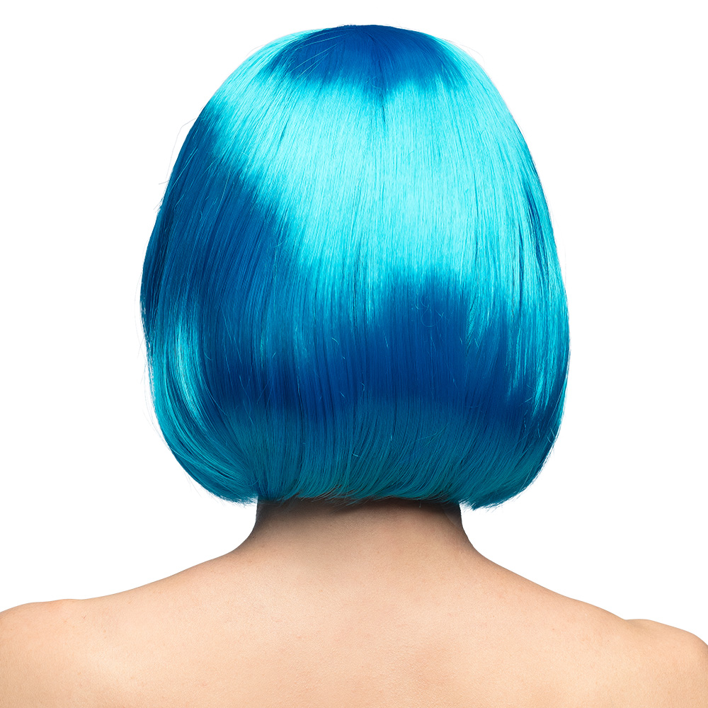 Pruik Cabaret blauw