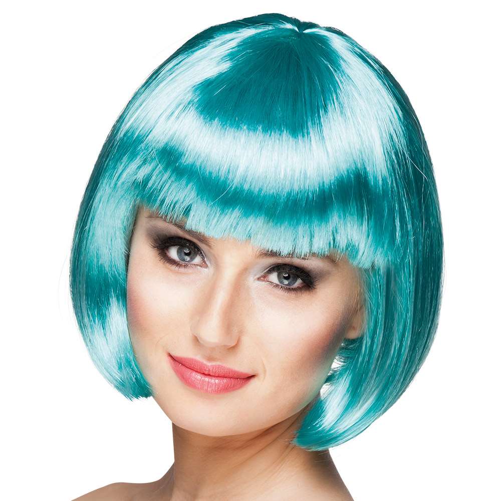 Pruik Cabaret turquoise