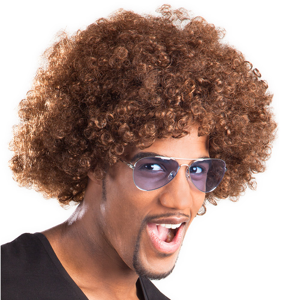 Pruik Groove bruin