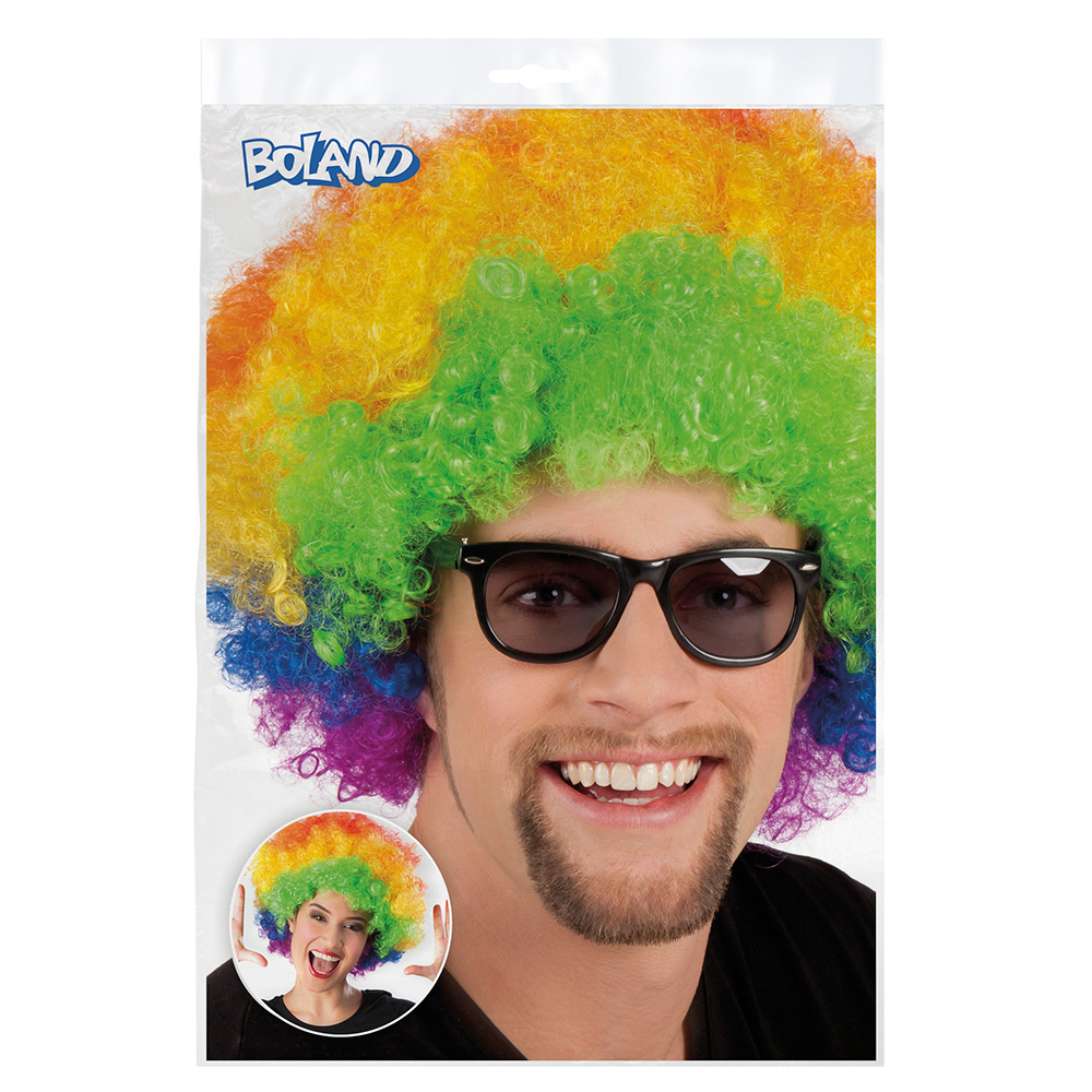 Pruik Groove veelkleurig