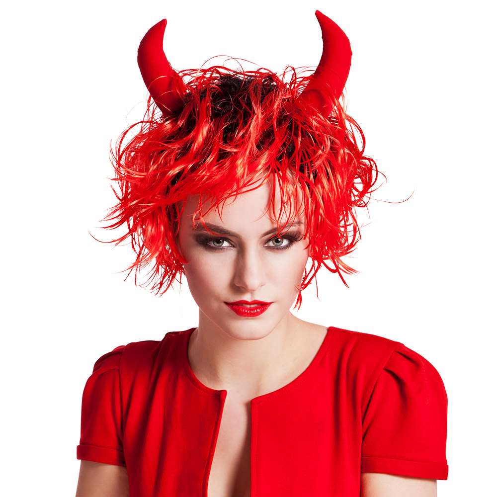 Pruik Curly devil