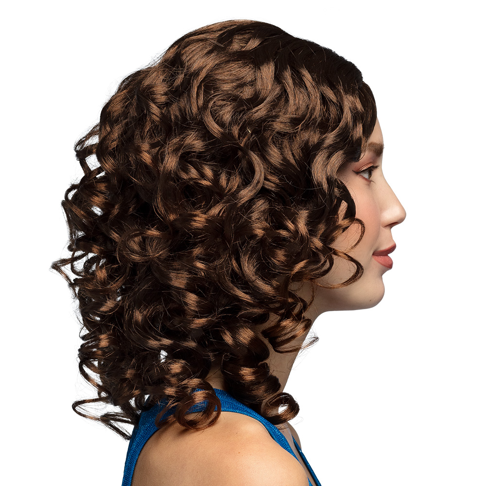 Pruik Cocktail bruin