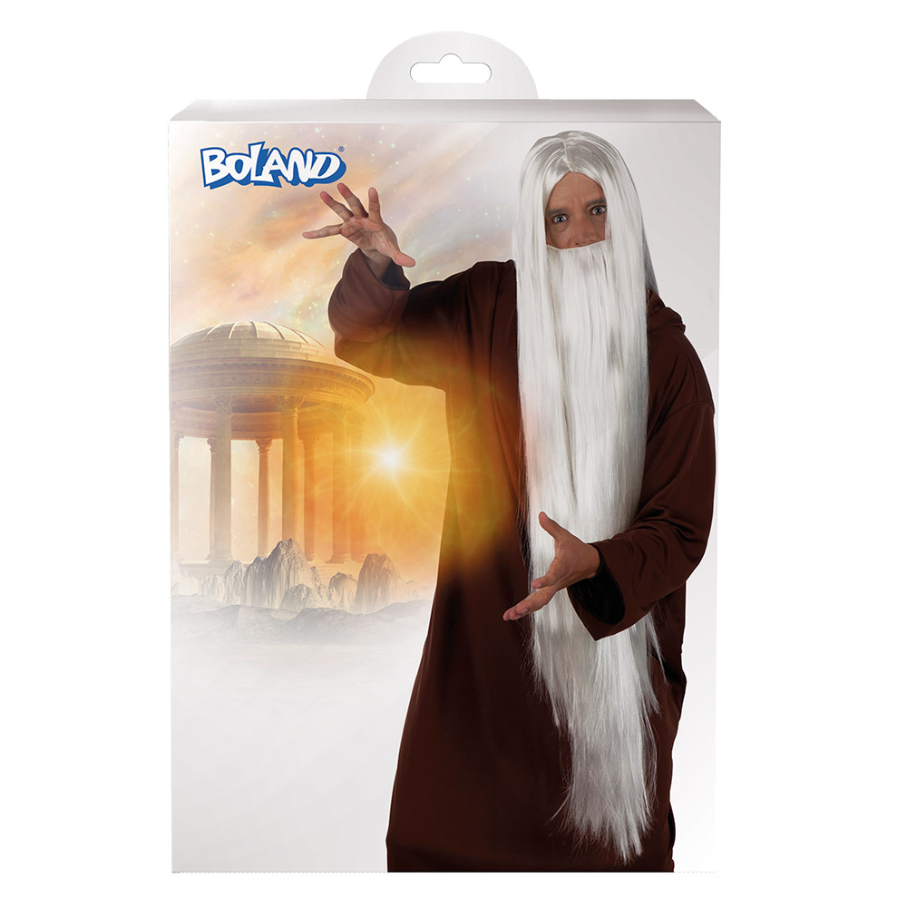 Pruik Tovenaar met baard