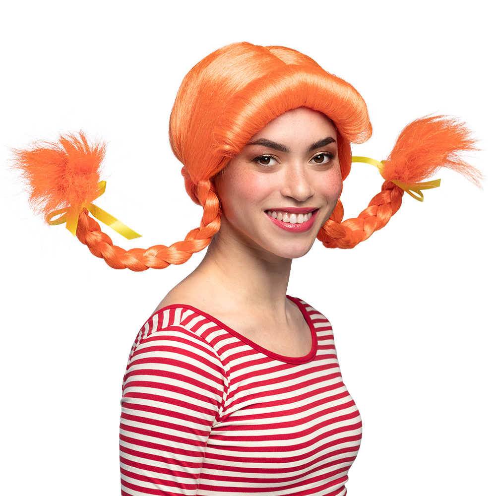 Pruik Braided oranje