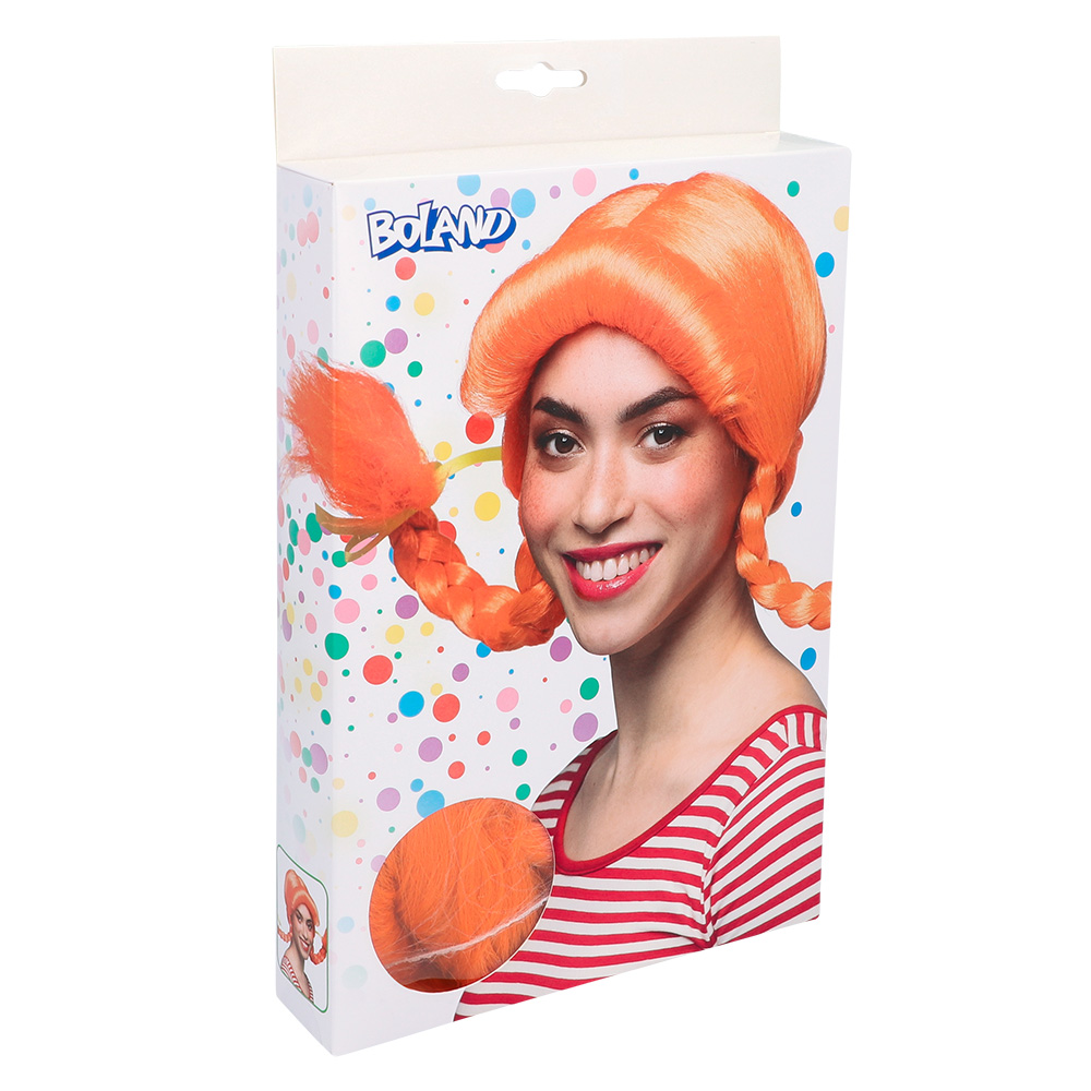 Pruik Braided oranje