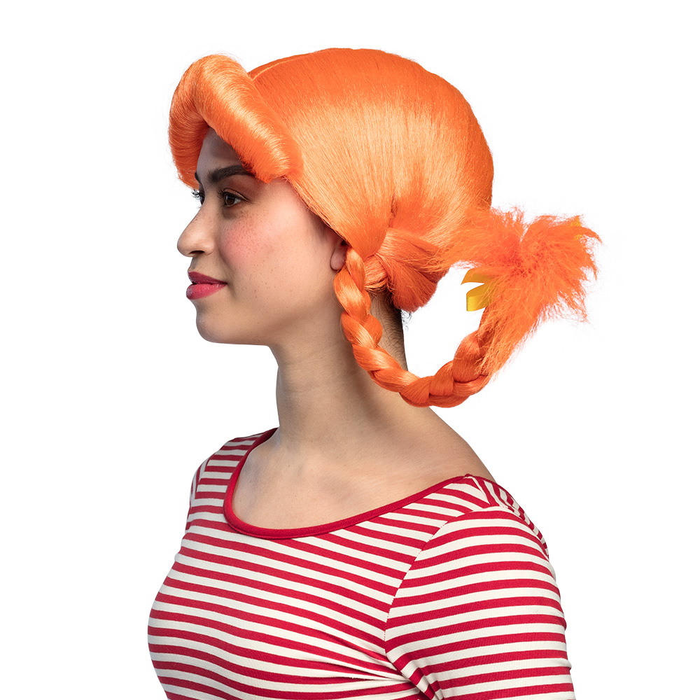 Pruik Braided oranje
