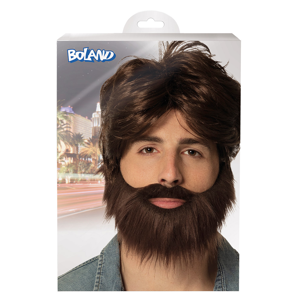 Pruik Dude met baard