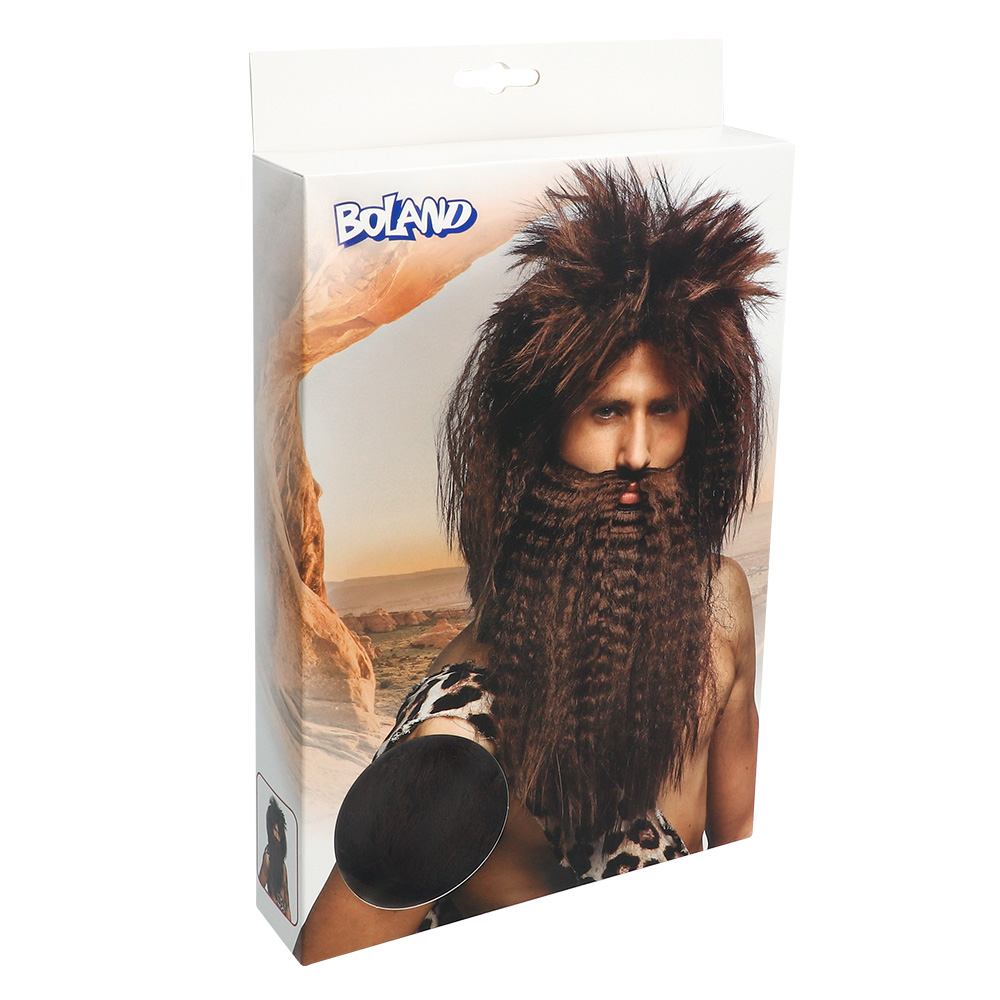 Pruik Holbewoner met baard