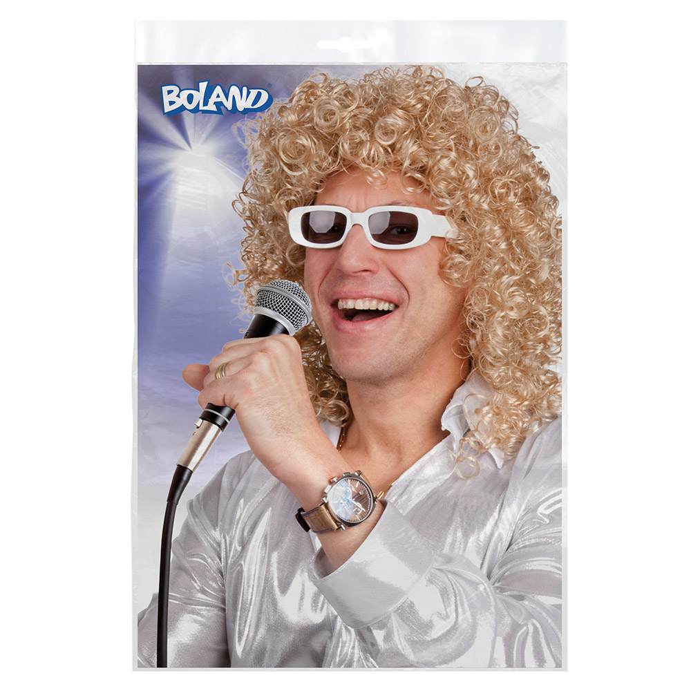 Pruik Singer met bril