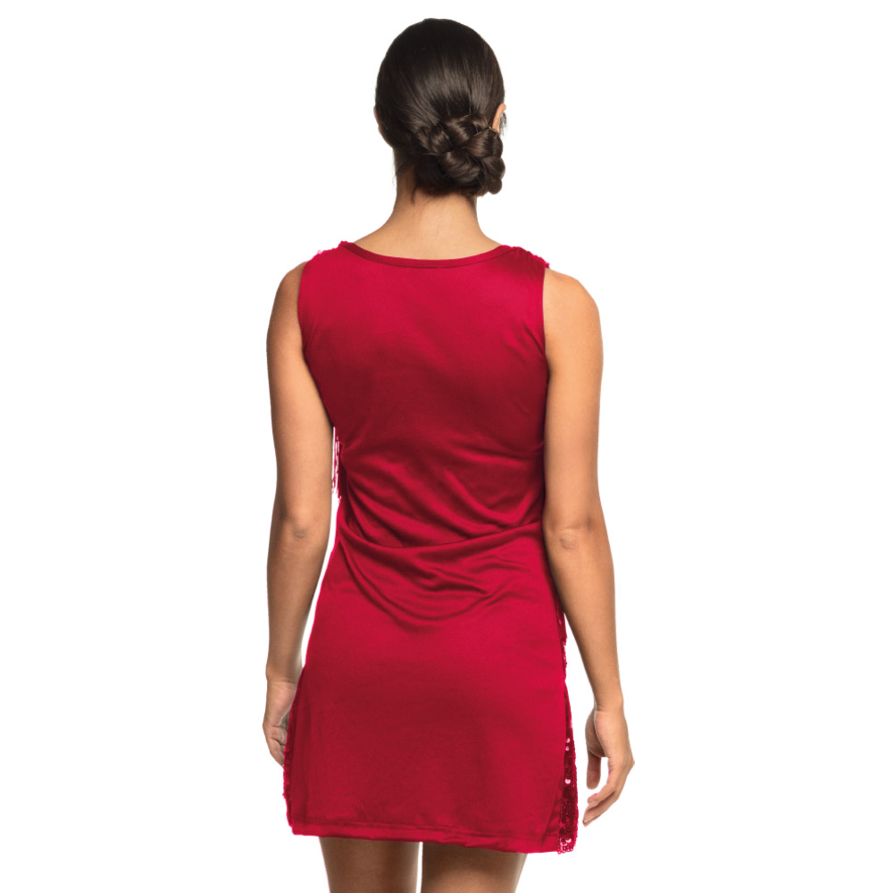Volwassenenjurk Flapper Chicago rood (M)