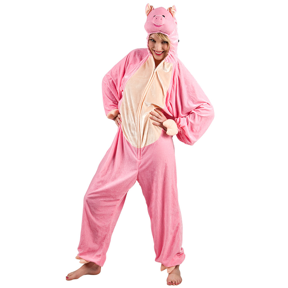 Volwassenenkostuum Varken pluche (max. 1.80 m)