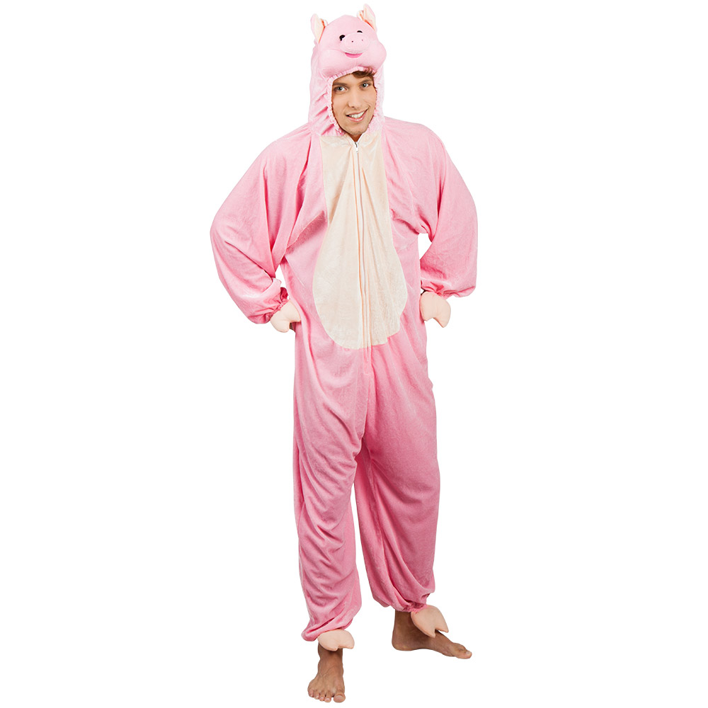 Volwassenenkostuum Varken pluche (max. 1.80 m)