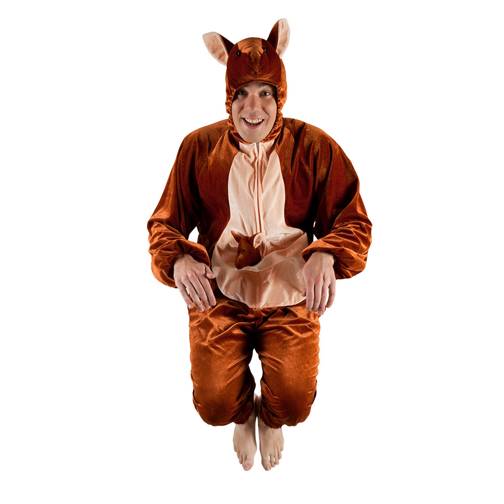 Volwassenenkostuum Kangoeroe pluche (max. 1.95 m)