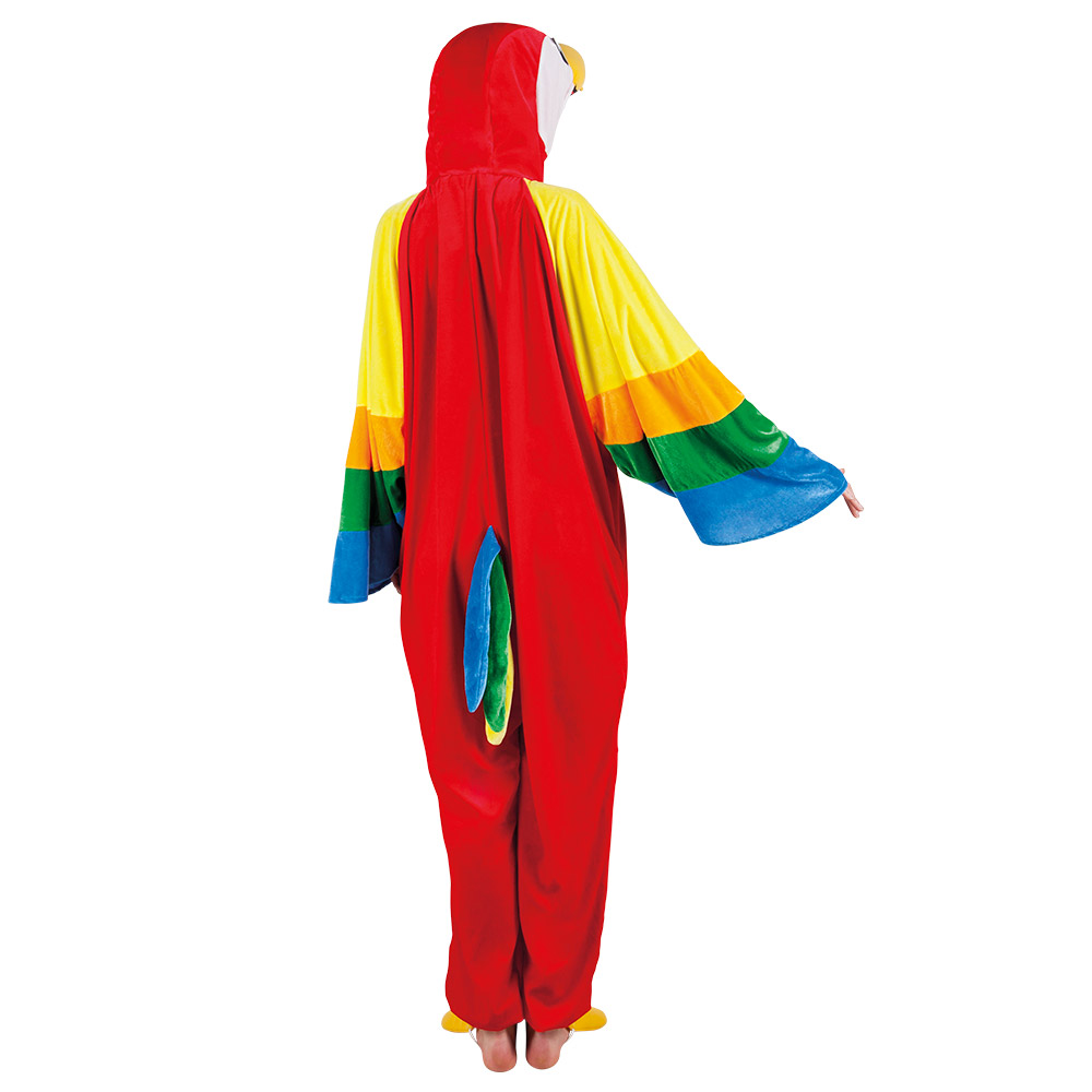 Volwassenenkostuum Papegaai pluche (max. 1.80 m)