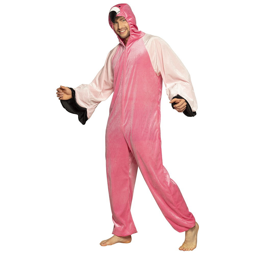 Volwassenenkostuum Flamingo pluche (max. 1.80 m)
