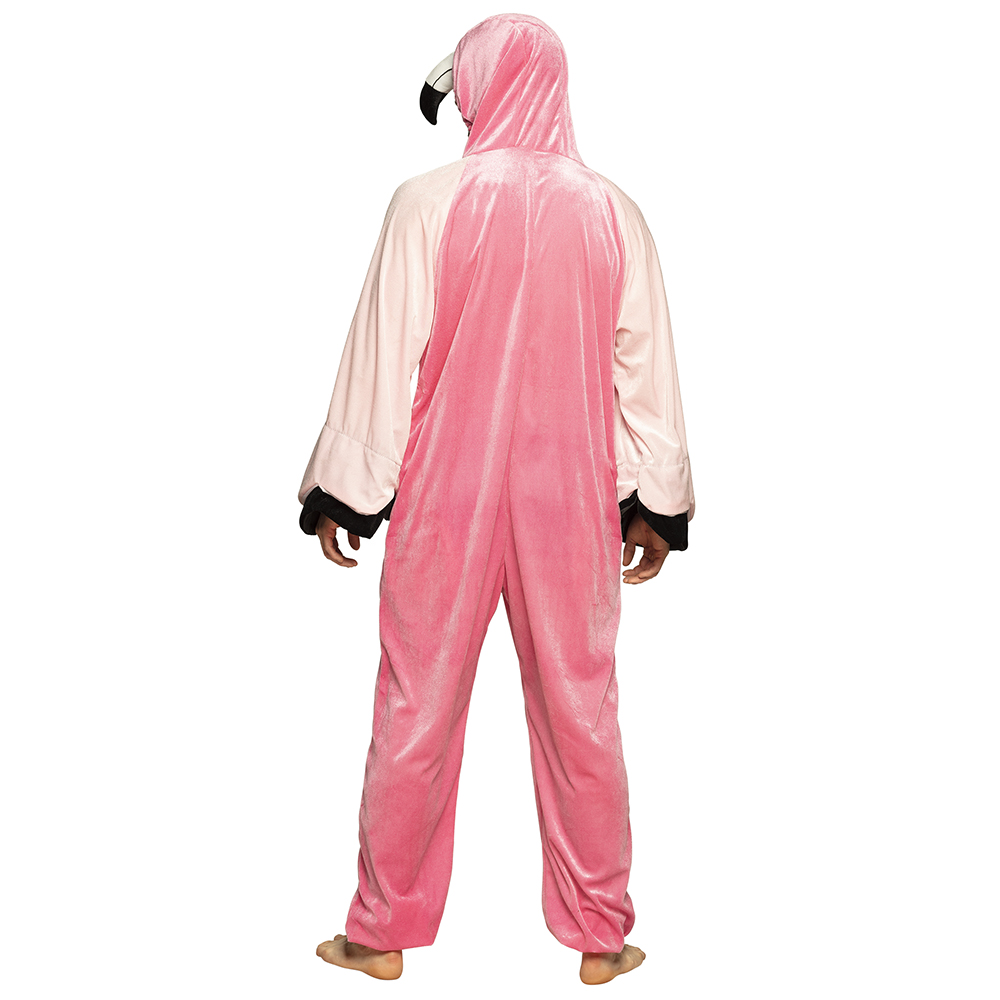 Volwassenenkostuum Flamingo pluche (max. 1.95 m)