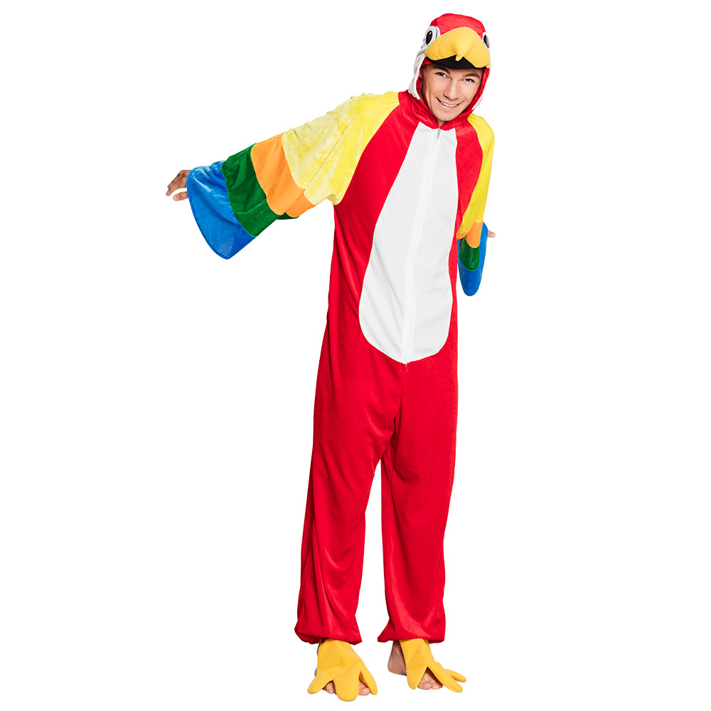 Tienerkostuum Papegaai pluche (max. 1.65 m)