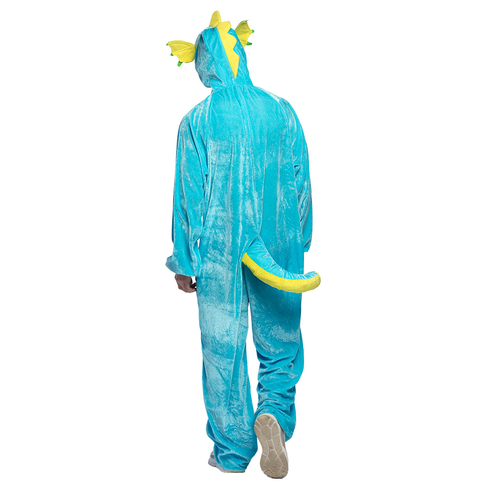 Volwassenenkostuum Zeepaardje pluche (max. 1.95 m)