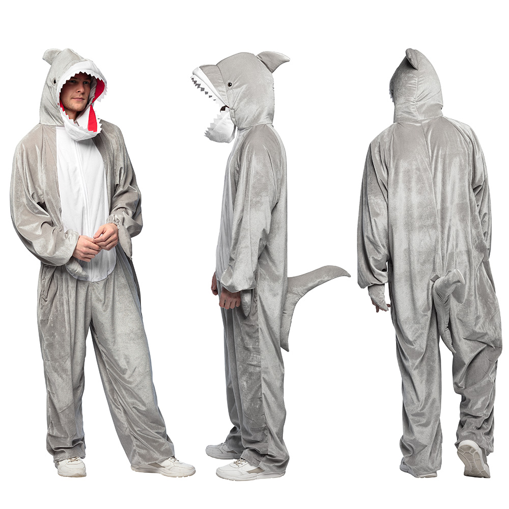 Volwassenenkostuum Haai pluche (max. 1.95 m)