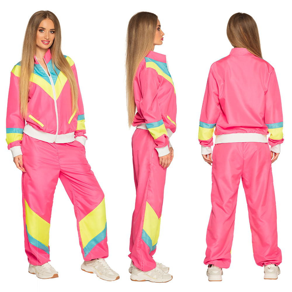 St. Trainingspak Retro babe neonroze (L)