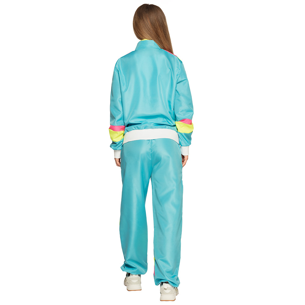 Trainingspak Retro babe neonblauw UV (S)