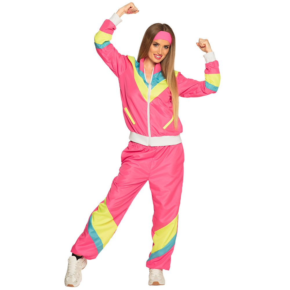 Hoofdband Retro neonroze UV