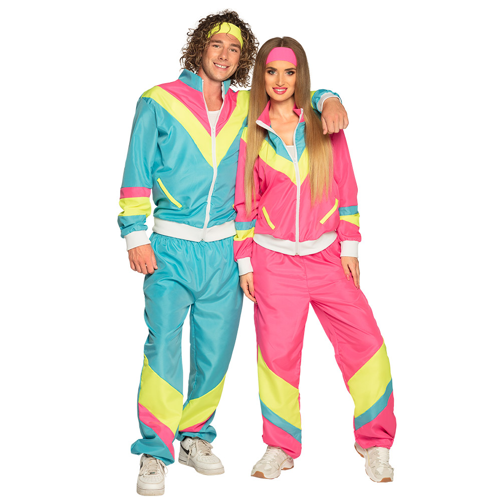 Hoofdband Retro neonroze UV