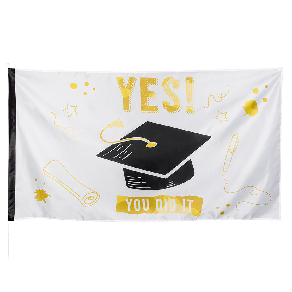 Polyester vlag 'Yes! You did it' (90 x 150 cm)