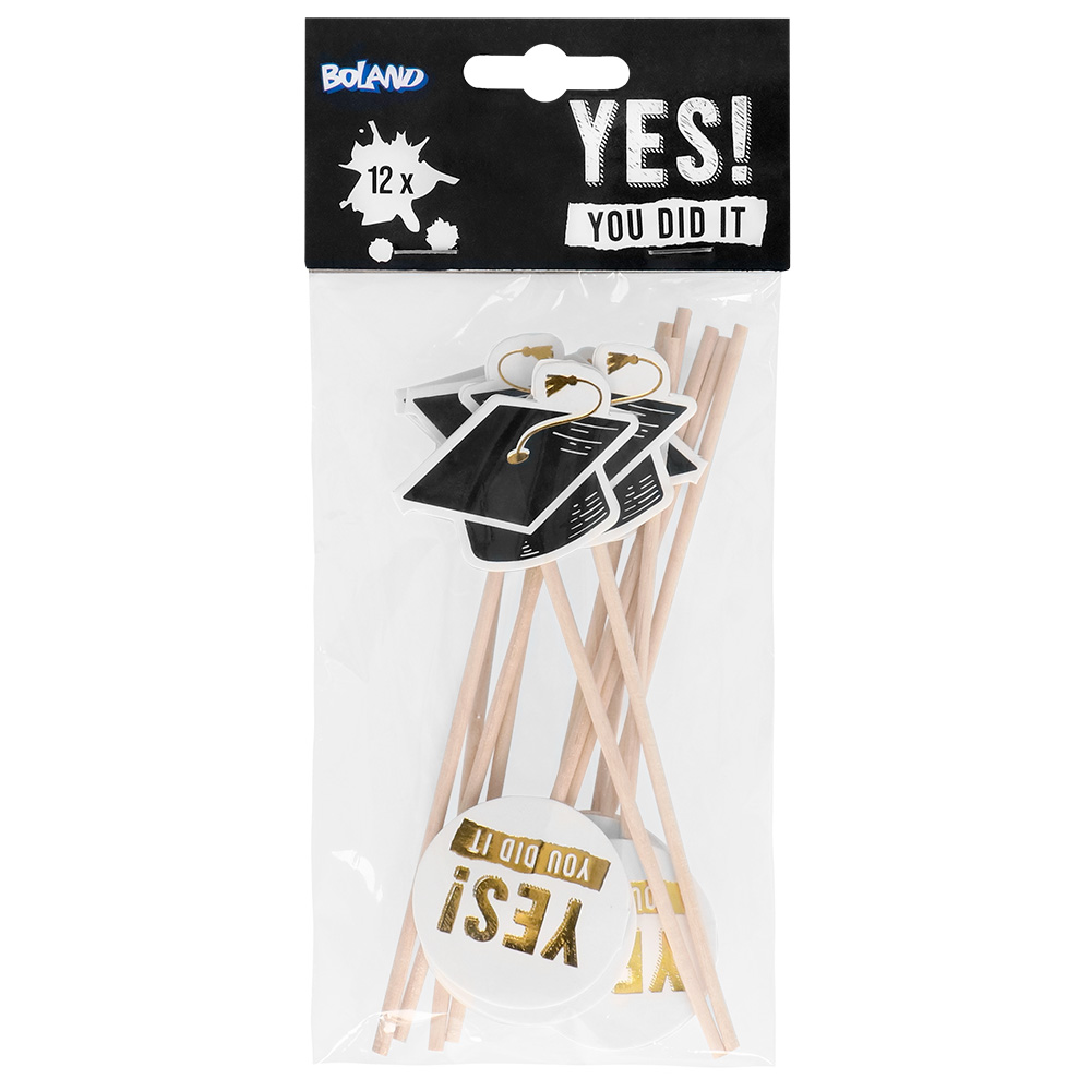 Set 12 cocktailprikkers Graduation (12 cm)