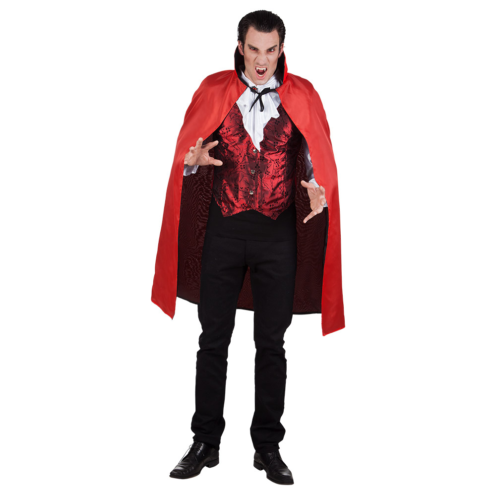 Cape Bloodlust zwart/rood omkeerbaar (120 cm)