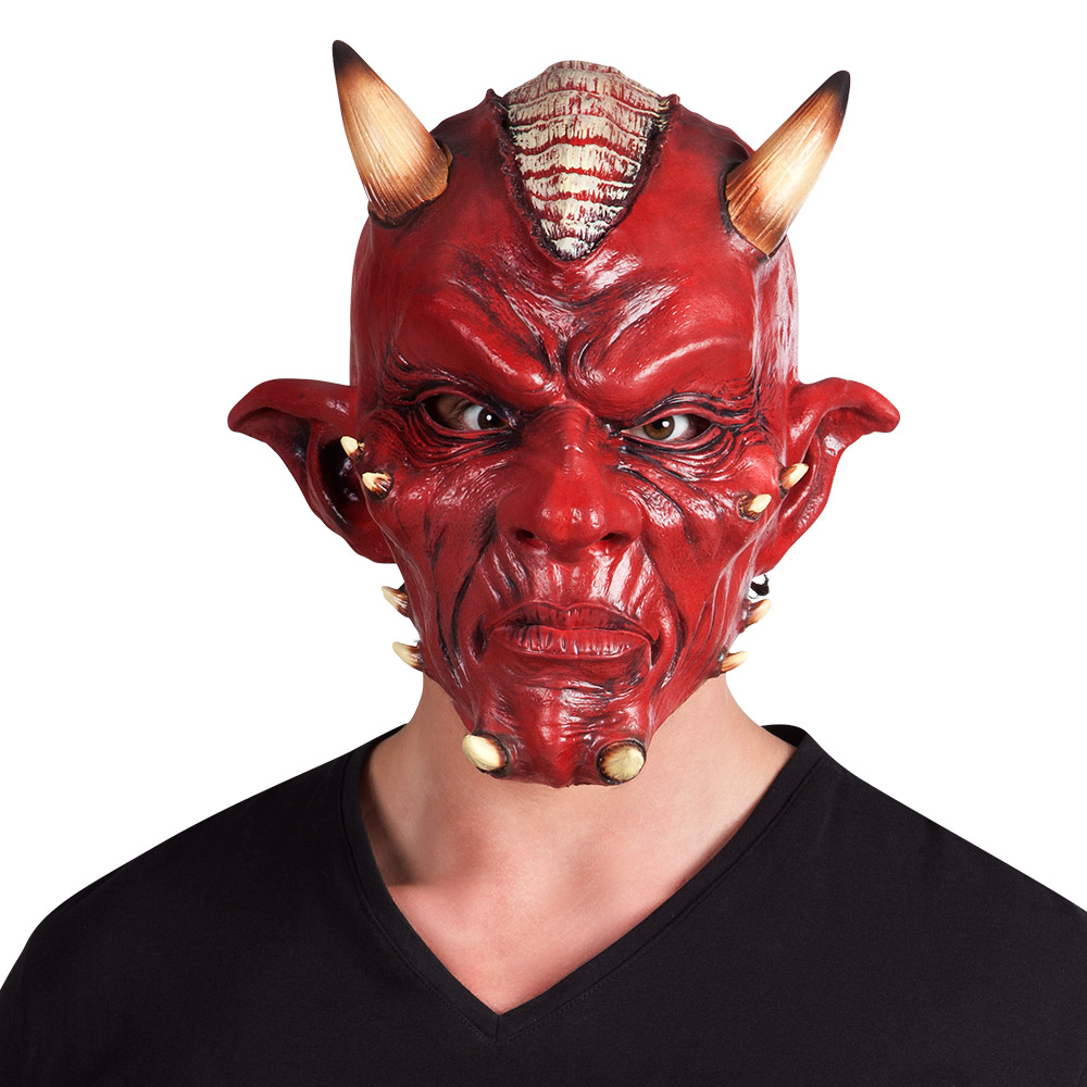 St. Latex hoofdmasker Duivel de luxe
