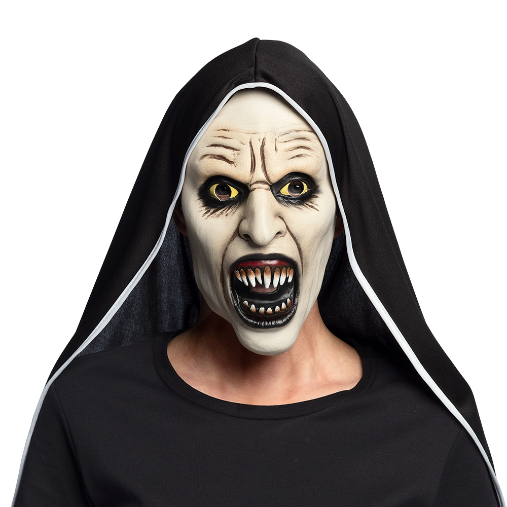 Latex gezichtsmasker Screaming nun met kap