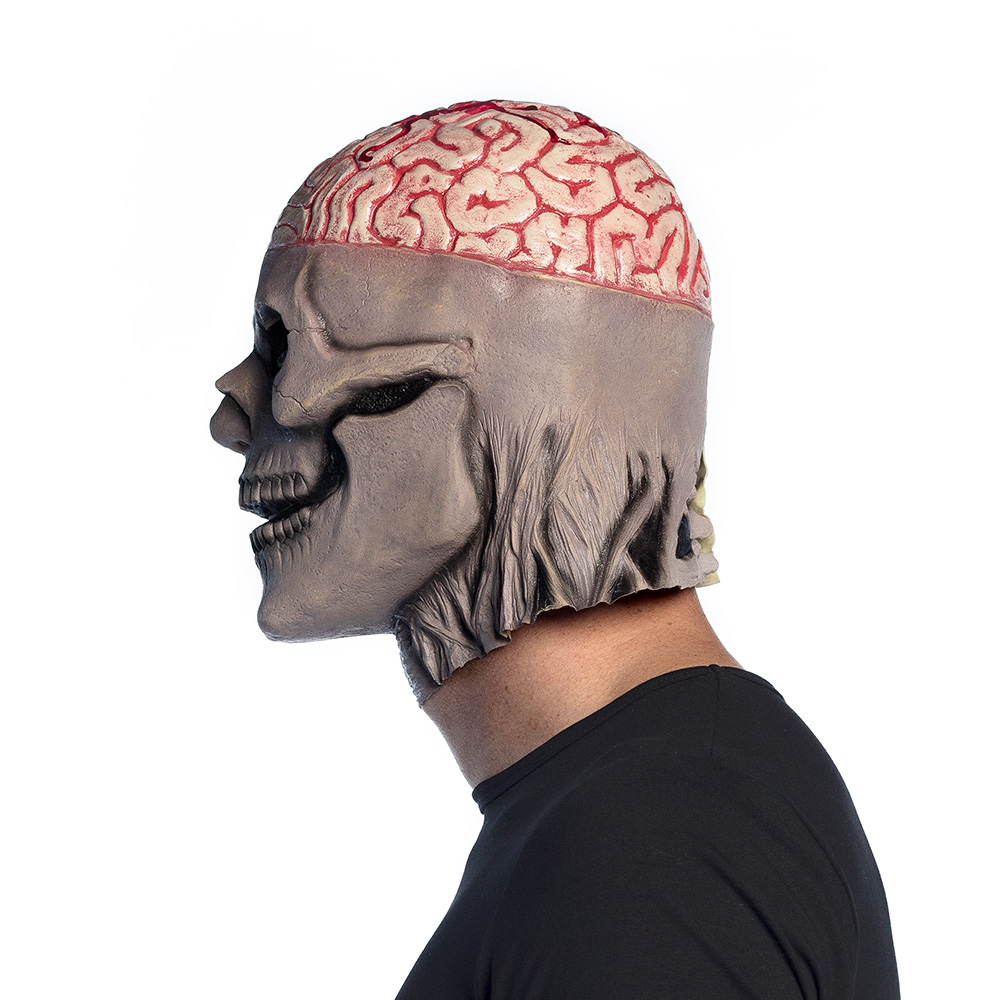 Latex hoofdmasker Brain skull