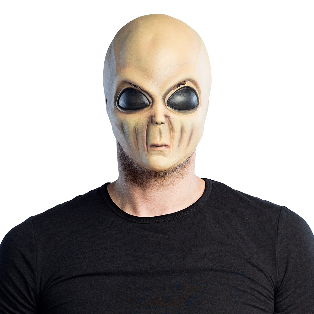 Latex hoofdmasker Wrinkly alien
