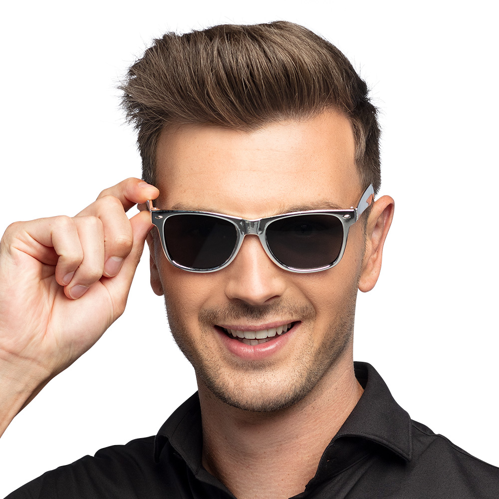 Partybril Metallic zilver