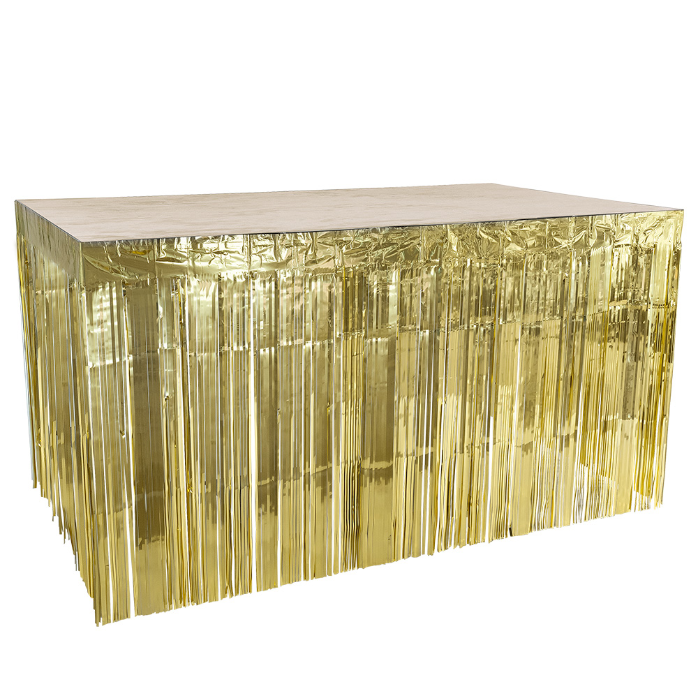 Tafelrok metallic goud (300 x 74 cm)