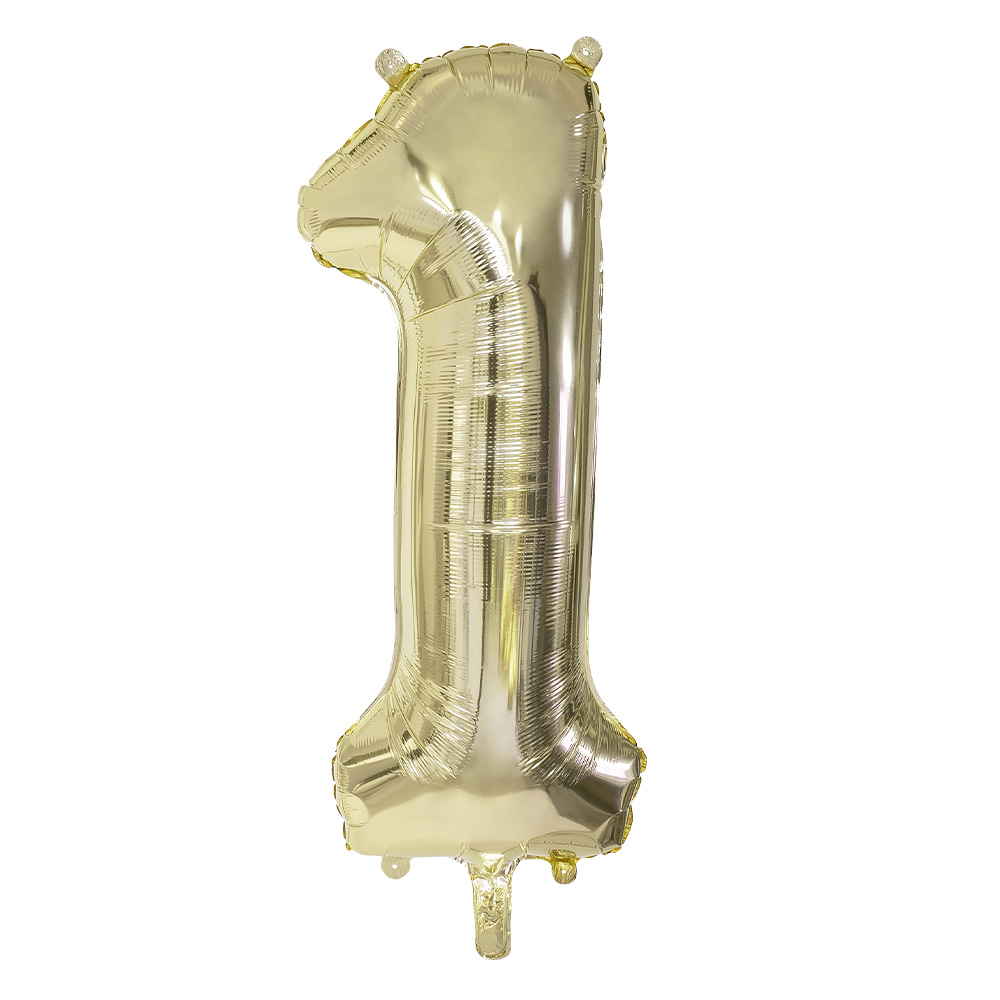 Folieballon '1' goud (86 cm)
