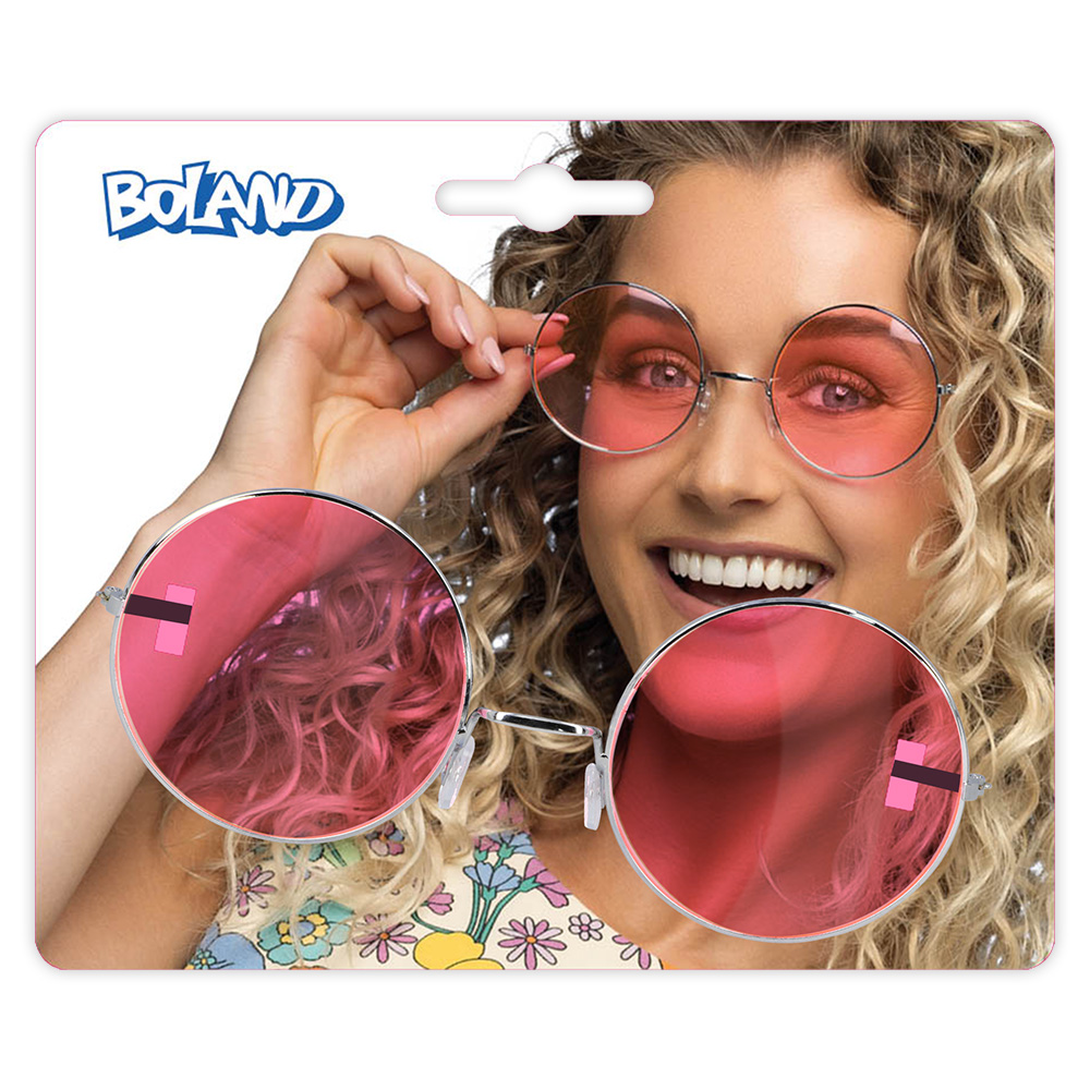 Partybril Hippie XL roze