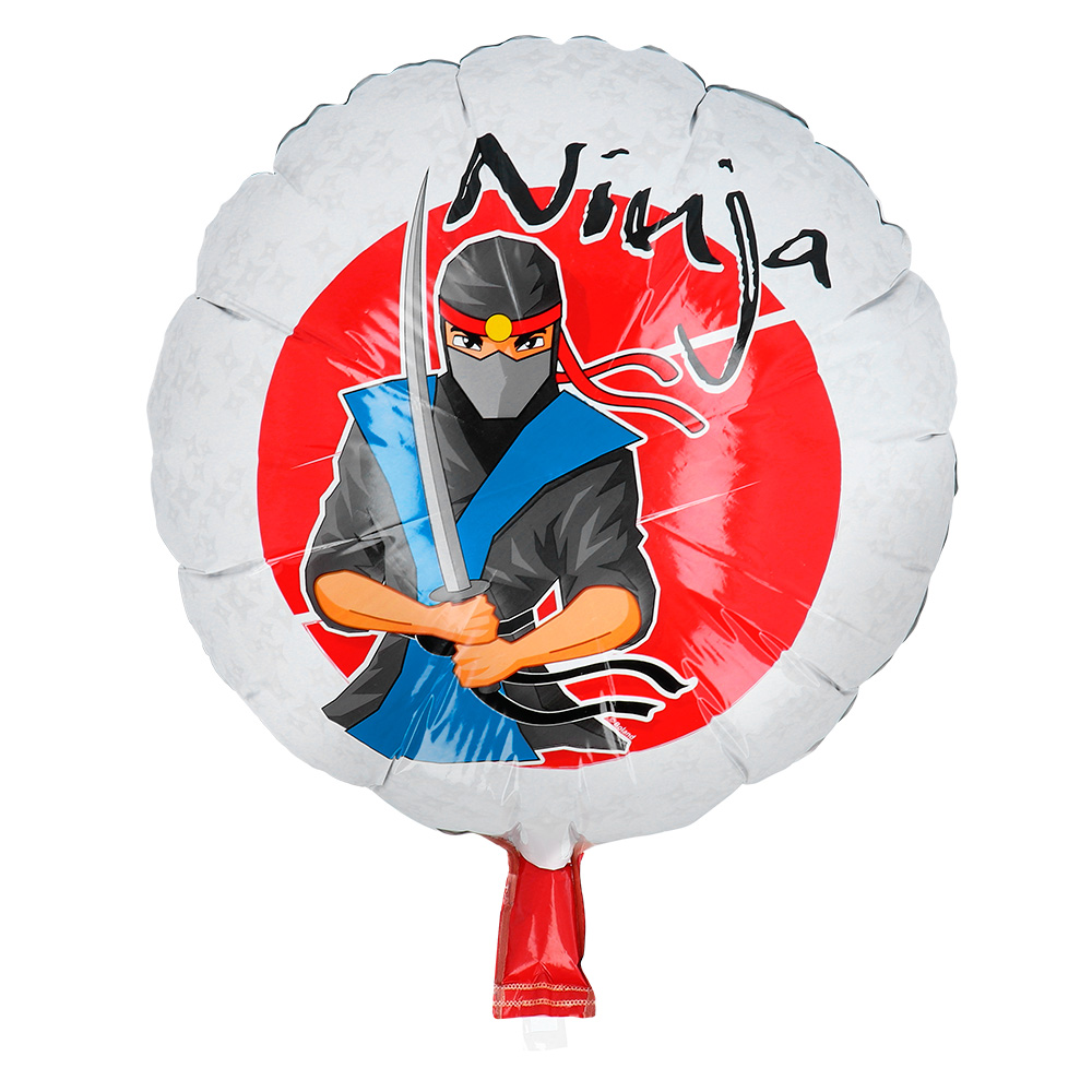 Folieballon 'Ninja' dubbelzijdig (Ø 45 cm)