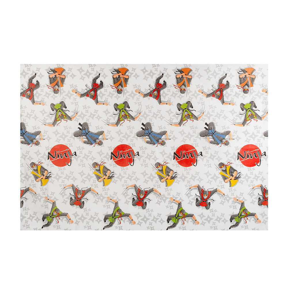 Papieren tafelkleed 'Ninja' (120 x 180 cm)