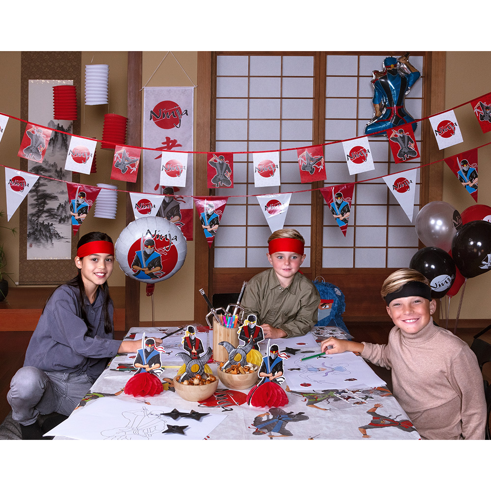 Set 6 ijsparasols 'Ninja' 2 designs (Ø 18 cm)